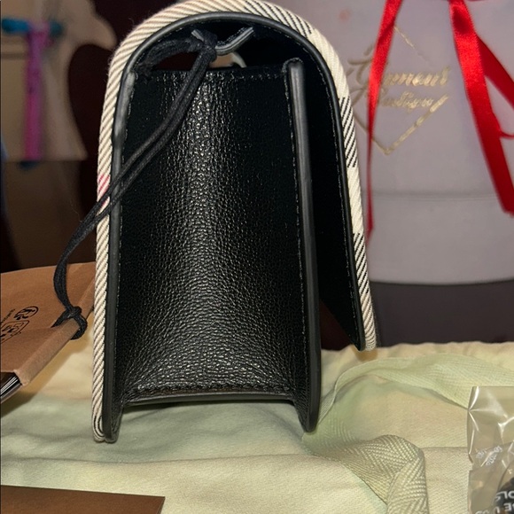 Burberry Crossbody Bag in Tan, Black, and Red Check - Picture 6 of 8